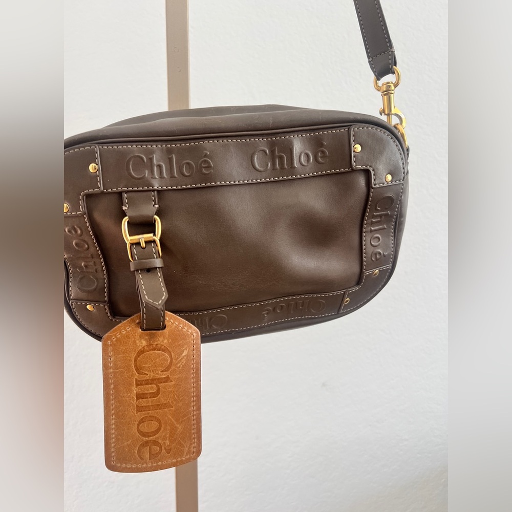 Chloé Eden Logo Camera Bag – Brown Leather – COA Included